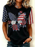 American Flag Butterfly T-Shirt 4Th Of July Merch Independence Day America Gift - Merchluma