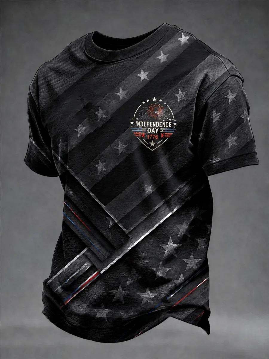 Independence Day 1776 T-Shirt American Flag Merch Fourth Of July Celebration Gift - Merchluma