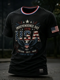 Independence Day American Flag Eagle T-Shirt USA Freedom Unity Pride Merch Patriotic Gift - Merchluma