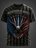 United States Of America 1776-2026 T-Shirt Patriotic Eagle Merch Proud Veterans Gift - Merchluma