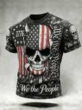We The People 1776 Skull Flag T-Shirt We The People Merch Proud America Independence Day Gift - Merchluma