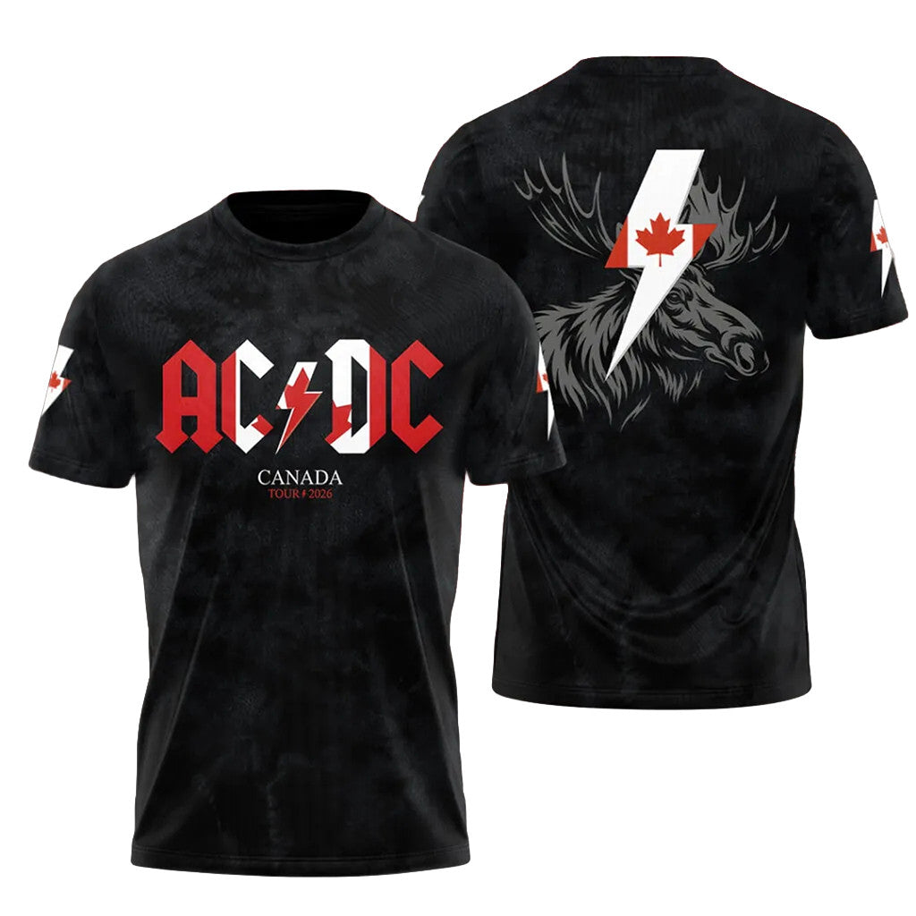 ACDC Canada Tour 2026 T-Shirt AC DC Concert Merch Best Gifts For Music Lovers - Merchluma