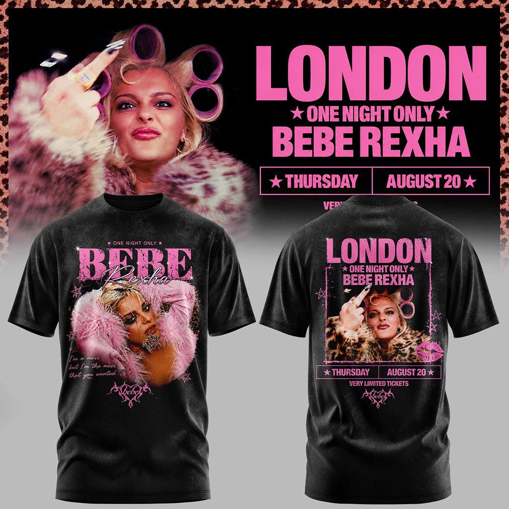 Bebe Rexha Merch 2026 Bebe Rexha London T-Shirt Gifts For People Who Like Music - Merchluma