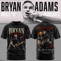 Bryan Adams Merch 2026 Roll With The Punches Tour T-Shirt Rock N Roll Forever Shirt Fan Gear - Merchluma
