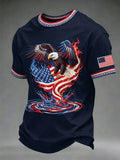 America Flag Patriotic Eagle T-Shirt 250 Years Of Freedom Merch Patriotic Gift For Dad - Merchluma