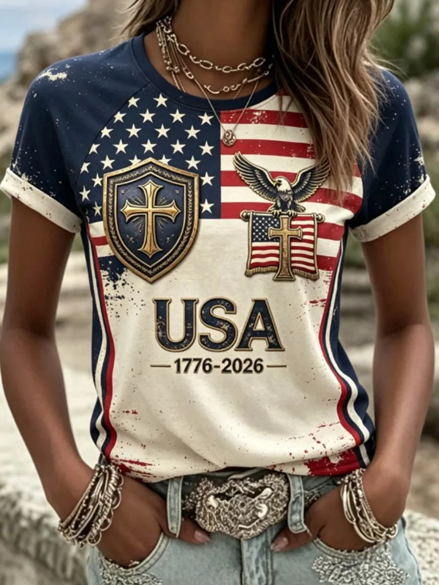 USA 1776-2026 T-Shirt America 250 Years Merch 4th Of July Celebration Gift - Merchluma