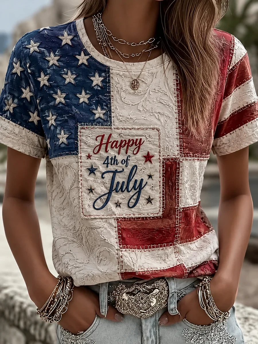 Happy 4th Of July American Flag T-Shirt America Birthday Merch Independence Day Patriotic Gift - Merchluma