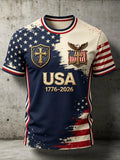 USA 1776-2026 American Flag Eagle T-Shirt 250 Years Of America Merch Independence Day Gift Idea - Merchluma
