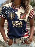 USA 1776-2026 T-Shirt America 250 Years Merch Freedom Of Independence Gift - Merchluma