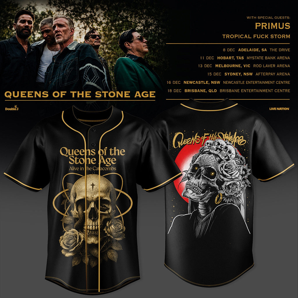 Queens Of The Stone Age Australia Tour 2026 Baseball Jersey QOTSA Merch Best Gift For Husband - Merchluma