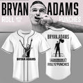 Bryan Adams Roll With The Punches Tour Baseball Jersey White Bryan Adams Merch 2026 Fan Apparel - Merchluma