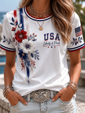 USA American Flag T-Shirt Liberty And Pride Merch America Independence Day Gift - Merchluma