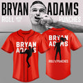 Bryan Adams Roll With The Punches Tour Baseball Jersey Red Bryan Adams Merch 2026 Fan Gifts - Merchluma