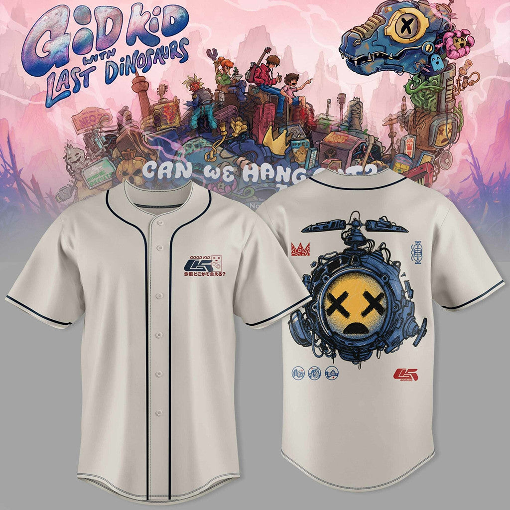 Good Kid X Last Dinosaurs Merch 2026 Can We Hang Out Tour Baseball Jersey Gift For Dudes - Merchluma
