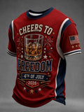 Cheers To Freedom 4th Of July 2026 T-Shirt United States Of America Merch American Patriot Gift - Merchluma