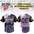 Personalized Portland Sea Dogs Superhero Night Batman Baseball Jersey Fan Merch Brother Gifts - Merchluma