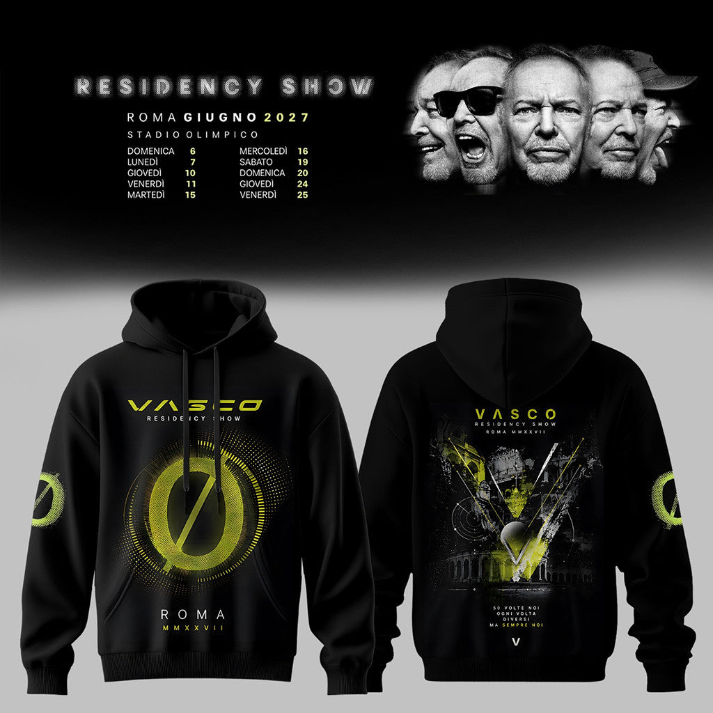 Vasco Residency Show 2027 Hoodie Vasco Rossi Merch Music Gift Ideas For Guys - Merchluma