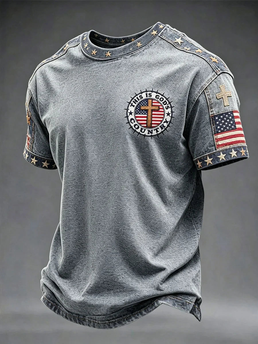 This Is Gods Country American Flag T-Shirt We The People Merch Patriotic Fourth Of July Gift - Merchluma