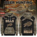 Custom Buffalo Bills Deer Hunting Hoodie Buffalo Bills Merch Hunter Gift For Football Fans - Merchluma