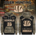 Custom Cincinnati Bengals Deer Hunting Hoodie 2026 Bengals Merch Hunter Gift For Football Lover - Merchluma