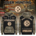 Custom Pittsburgh Steelers Deer Hunting Hoodie 2026 Pittsburgh Steelers Merch Gift For Hunters - Merchluma