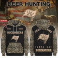 Custom Tampa Bay Buccaneers Deer Hunting Hoodie 2026 Buccaneers Merch Hunter Gifts Ideas - Merchluma