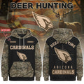 Personalized Arizona Cardinals Deer Hunting Hoodie Cardinals Merch Gift For Football Fans - Merchluma