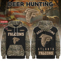 Personalized Atlanta Falcons Deer Hunting Hoodie Atlanta Falcons Merch Gift For Football Lover - Merchluma