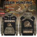Personalized Cleveland Browns Deer Hunting Hoodie 2026 Cleveland Browns Merch Hunter Gifts - Merchluma