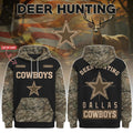 Personalized Dallas Cowboys Deer Hunting Hoodie 2026 Dallas Cowboys Merch Gift For Hunter Dad - Merchluma