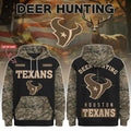 Personalized Houston Texans Deer Hunting Hoodie 2026 Houston Texans Merch Gift For Hunter Dad - Merchluma