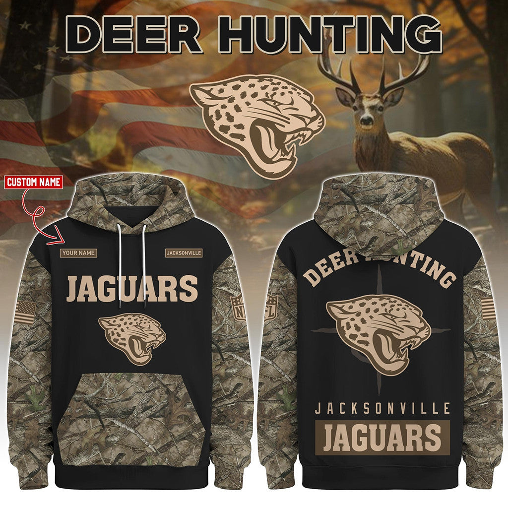 Personalized Jacksonville Jaguars Deer Hunting Hoodie 2026 Jaguars Merch Gift For Fathers - Merchluma