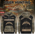 Personalized Los Angeles Chargers Deer Hunting Hoodie 2026 LA Chargers Merch Football Fan Gifts - Merchluma