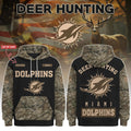 Personalized Miami Dolphins Deer Hunting Hoodie 2026 Miami Dolphins Merch Gift For Deer Hunter - Merchluma