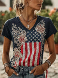 USA 250 Years Of Freedom V-Neck Shirt 1776-2026 America Clothing Useful Gifts For Wife - Merchluma
