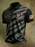Freedom 1776 2026 American Flag Polo Shirt 250 Years Anniversary Merch Patriotic Gift For Men - Merchluma