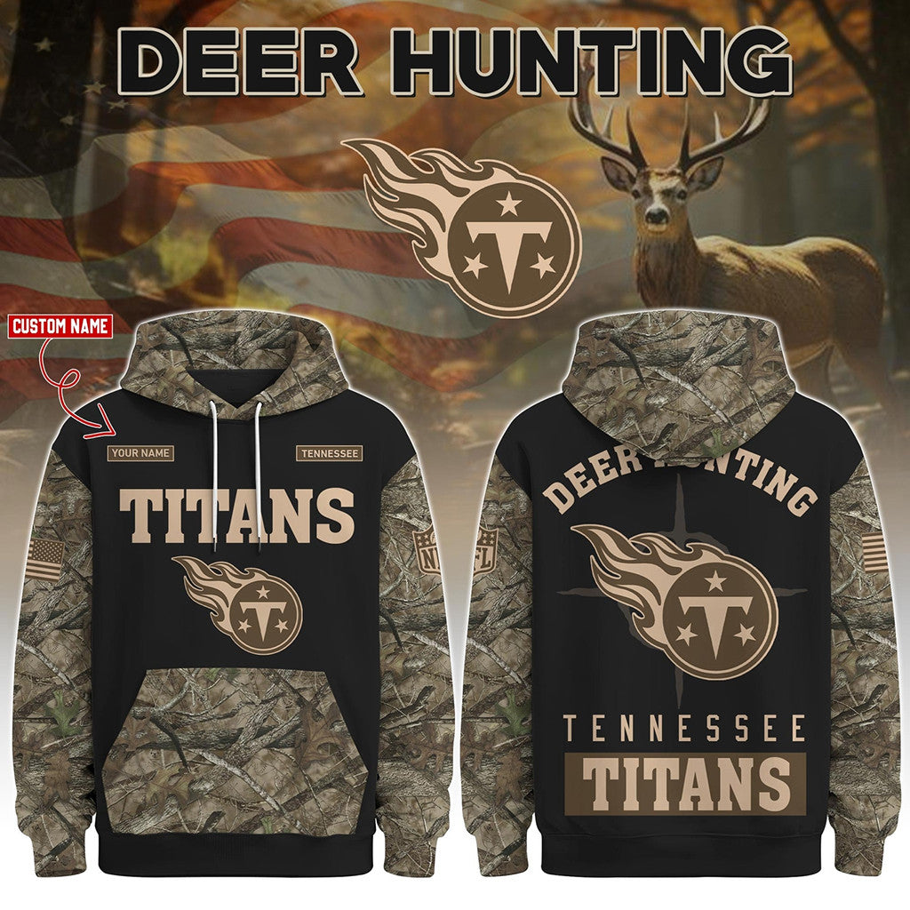 Custom Tennessee Titans Deer Hunting Hoodie 2026 Tennessee Titans Merch Present For Husband - Merchluma