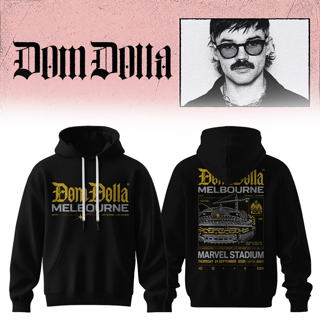 Dom Dolla Merch 2026 Dom Dolla Melbourne Tour Hoodie Music Related Gifts For Guys - Merchluma