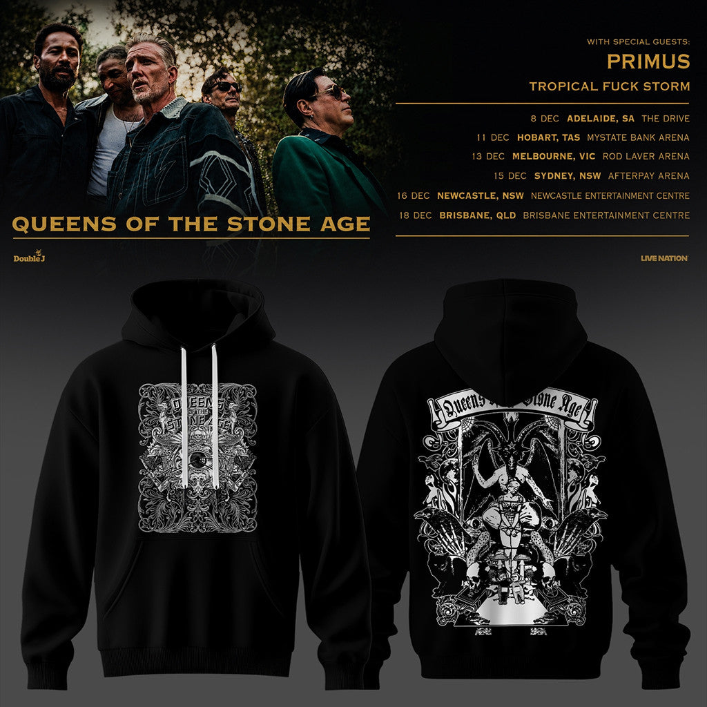 Queens Of The Stone Age 2026 Australia Tour Hoodie QOTSA Merch Gift For Rock Music Lover - Merchluma