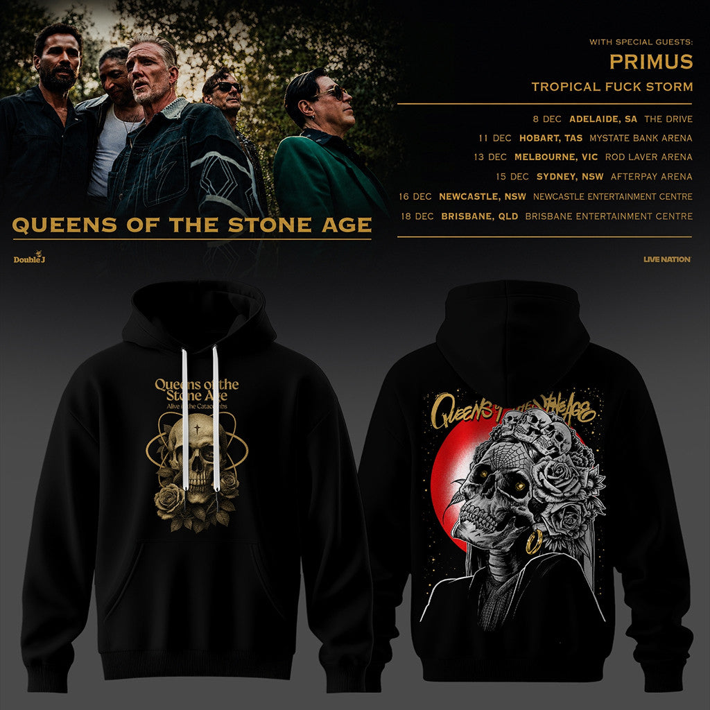 Queens Of The Stone Age Merch 2026 QOTSA Australia Tour Hoodie Best Gift For Rock Fans - Merchluma