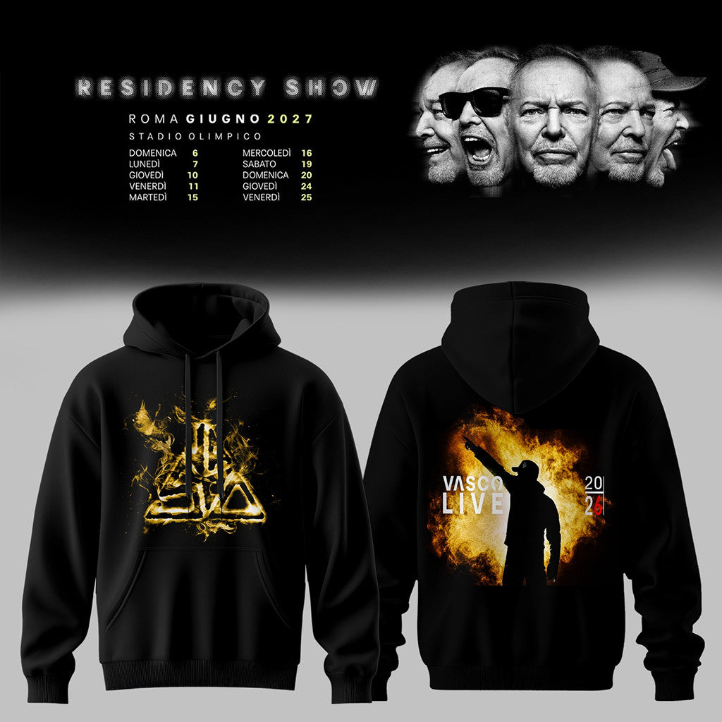 Vasco Live Merch Residency Show 2027 Hoodie Black Gifts For Music Enthusiasts - Merchluma