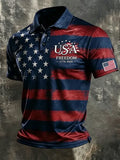 Land Of The Free Polo Shirt 1776-2026 Stars And Stripes Clothes Gifts For Husband - Merchluma