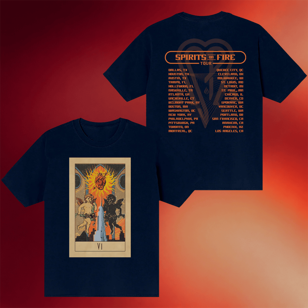 Smashing Pumpkins Merch Spirits On Fire Tour Navy T-Shirt Gifts For Rock Music Lovers - Merchluma