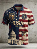 USA 1776-202united States Of America Polo Shirt 1776-2026 Independence Day Usa Flag Clothes - Merchluma