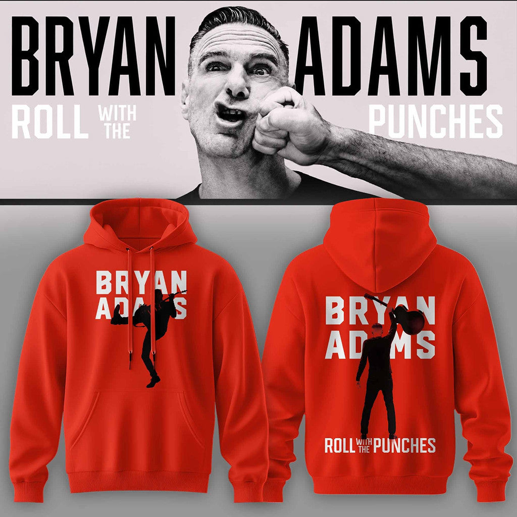 Bryan Adams Merch 2026 Roll With The Punches Tour Hoodie Concert Outfits For Fans - Merchluma
