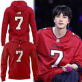 Jin BTS X Tampa Bay Buccaneers Hoodie 2026 BTS World Tour Merch Arirang Kpop Fan Gear - Merchluma