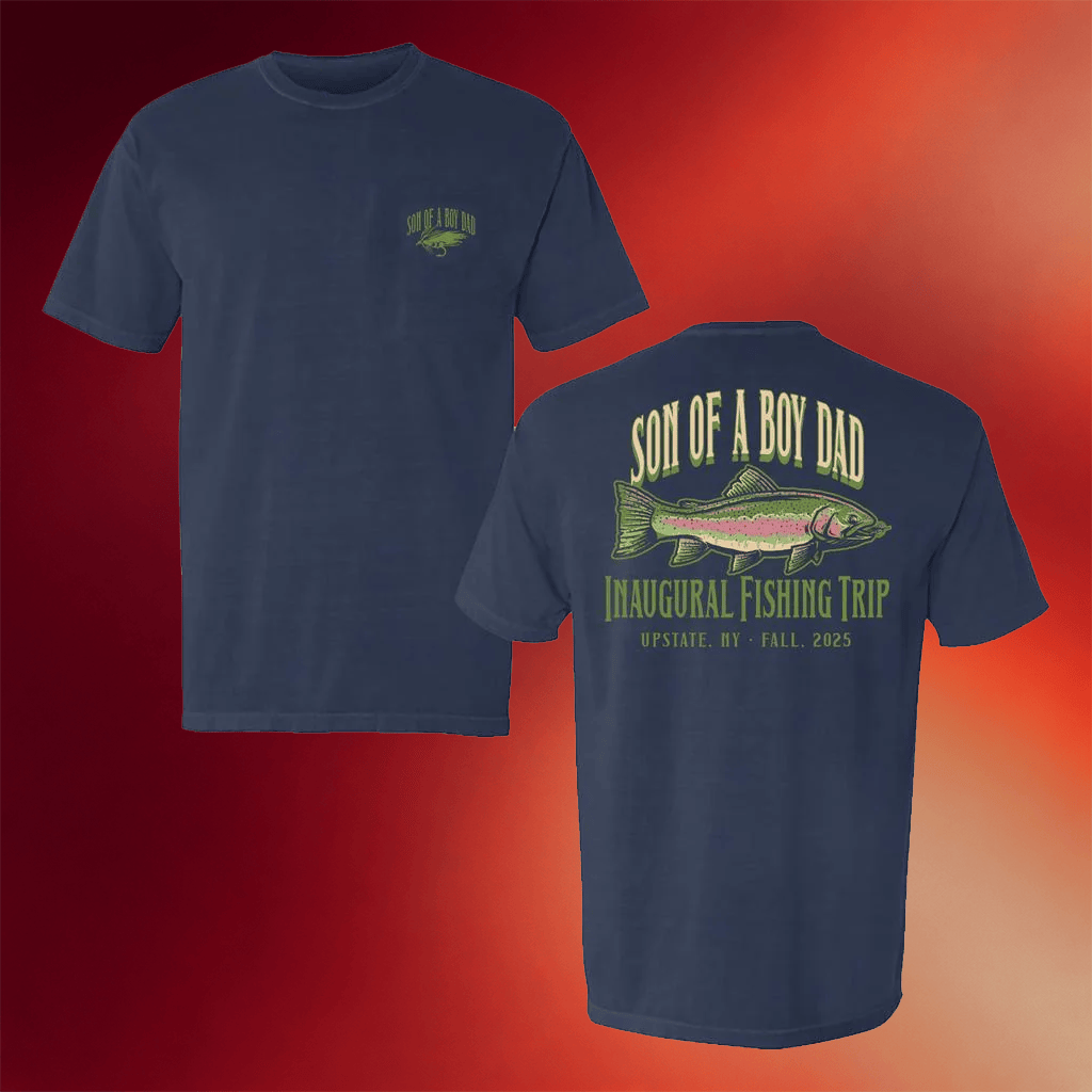 Son Of A Boy Dad Merch 2026 Son Of A Boy Dad Fishing Trip T-Shirt Top Father's Day Gifts - Merchluma