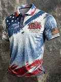 USA 1776 2026 American Flag Polo Shirt Freedom Of Independence Merch Patriotic Gift For Men - Merchluma