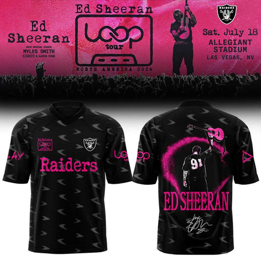 Ed Sheeran The Loop Tour 2026 In Allegiant Stadium Signature Jersey Ed Sheeran Merch Fan Gifts - Merchluma