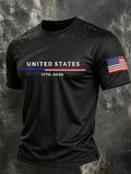 United States Flag T-Shirt 1776-2026 Merch Proud American Veteran Gift - Merchluma